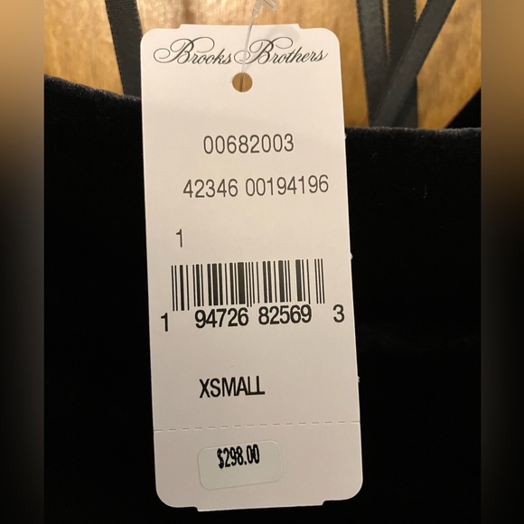 NWT Black Velvet Floor Length Brooks Brothers Dress XS - Picture 5 of 5